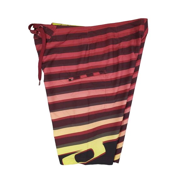 Oakley Motion Board Shorts Mens 32 Puruple Yellow Striped Skater 00s y2k Surf - Picture 2 of 6